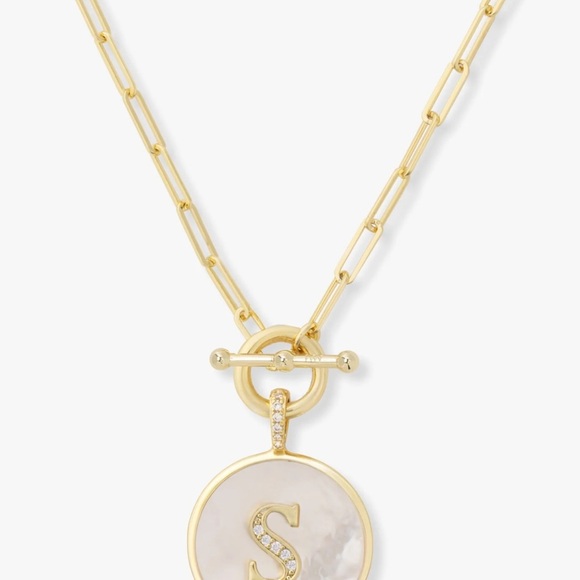 Melinda Maria Love Letters Medallion Necklace with the letter “S” - Picture 3 of 5